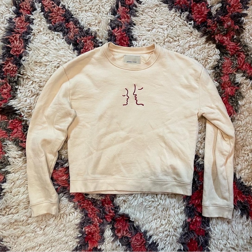 Paloma Wool faces kiss sweatshirt